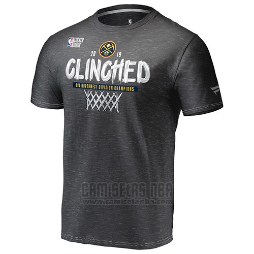 Camiseta Manga Corta Denver Nuggets Gris